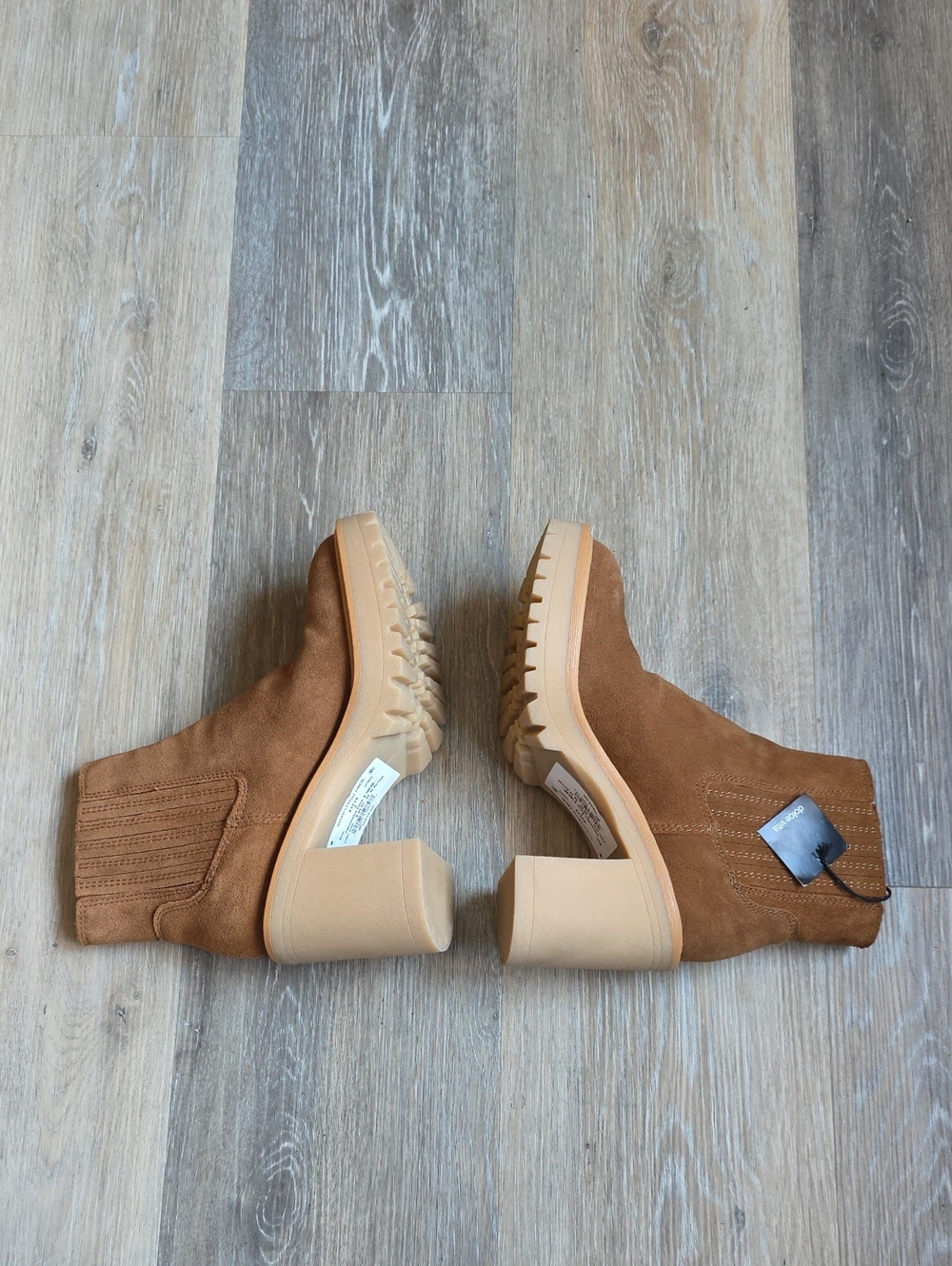 Dolce Vita Camel Suede Platform Boots
